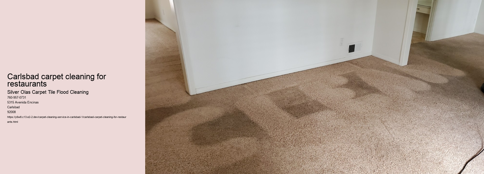 Carlsbad carpet cleaning for restaurants
