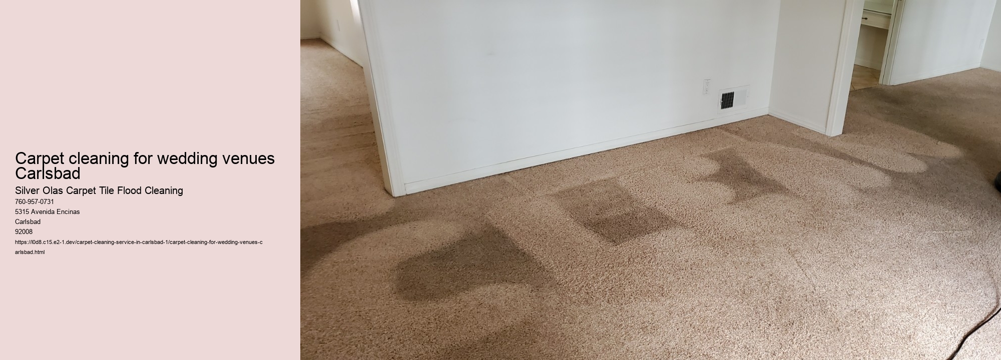 Carpet cleaning for wedding venues Carlsbad