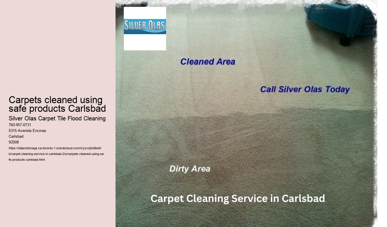 Carpets cleaned using safe products Carlsbad